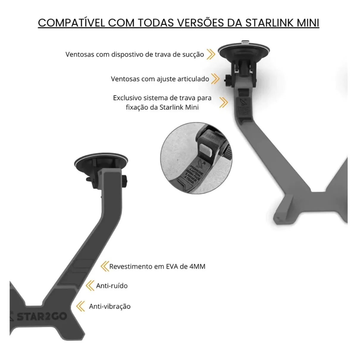 Suporte Veicular Interno para Starlink Mini, imagem 4